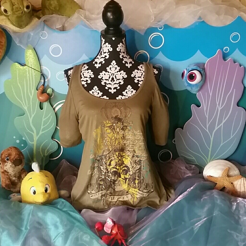 Bongo cut out shoulder long pirate mermaid shimmer