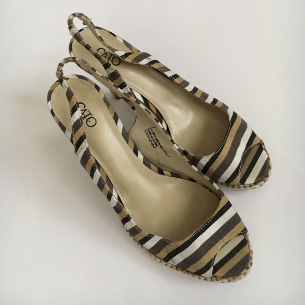 Cato Peekaboo Striped Sandal