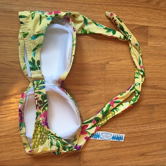 Halter pineapple print bathing suit top - Picture 2 of 5