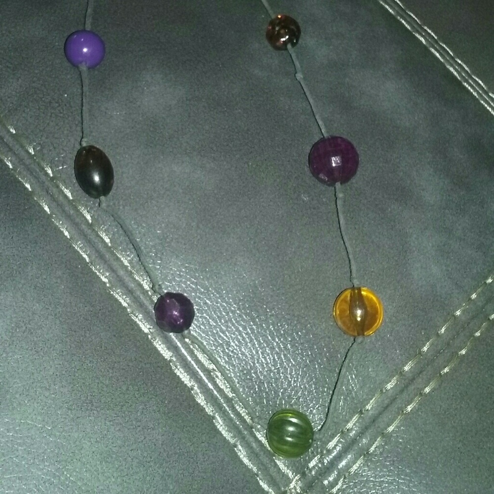 Long strand beaded necklace