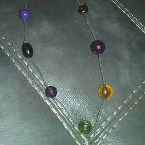 Long strand beaded necklace