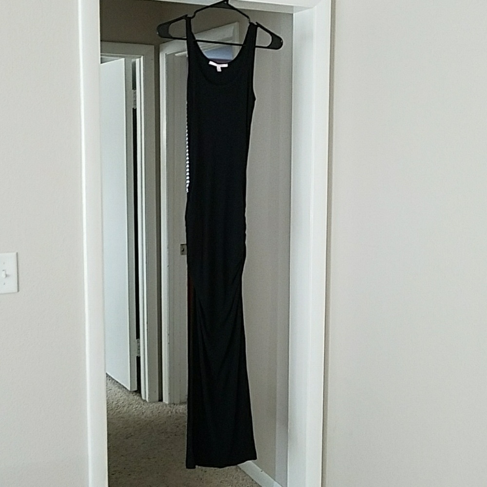 xs Victoria's Secret ruched black maxi dress