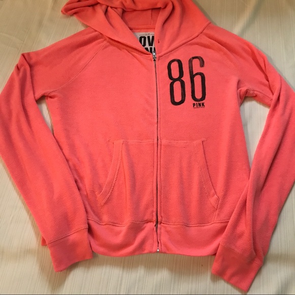 PINK Victoria's Secret Sweaters - LOVE PINK zip up hoodie