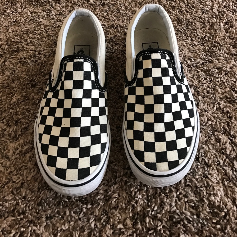 Preworn Checkered vans womens size 6.5