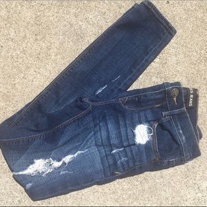 Distressed denim