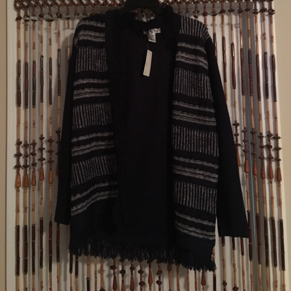 NWT blue printed cardigan