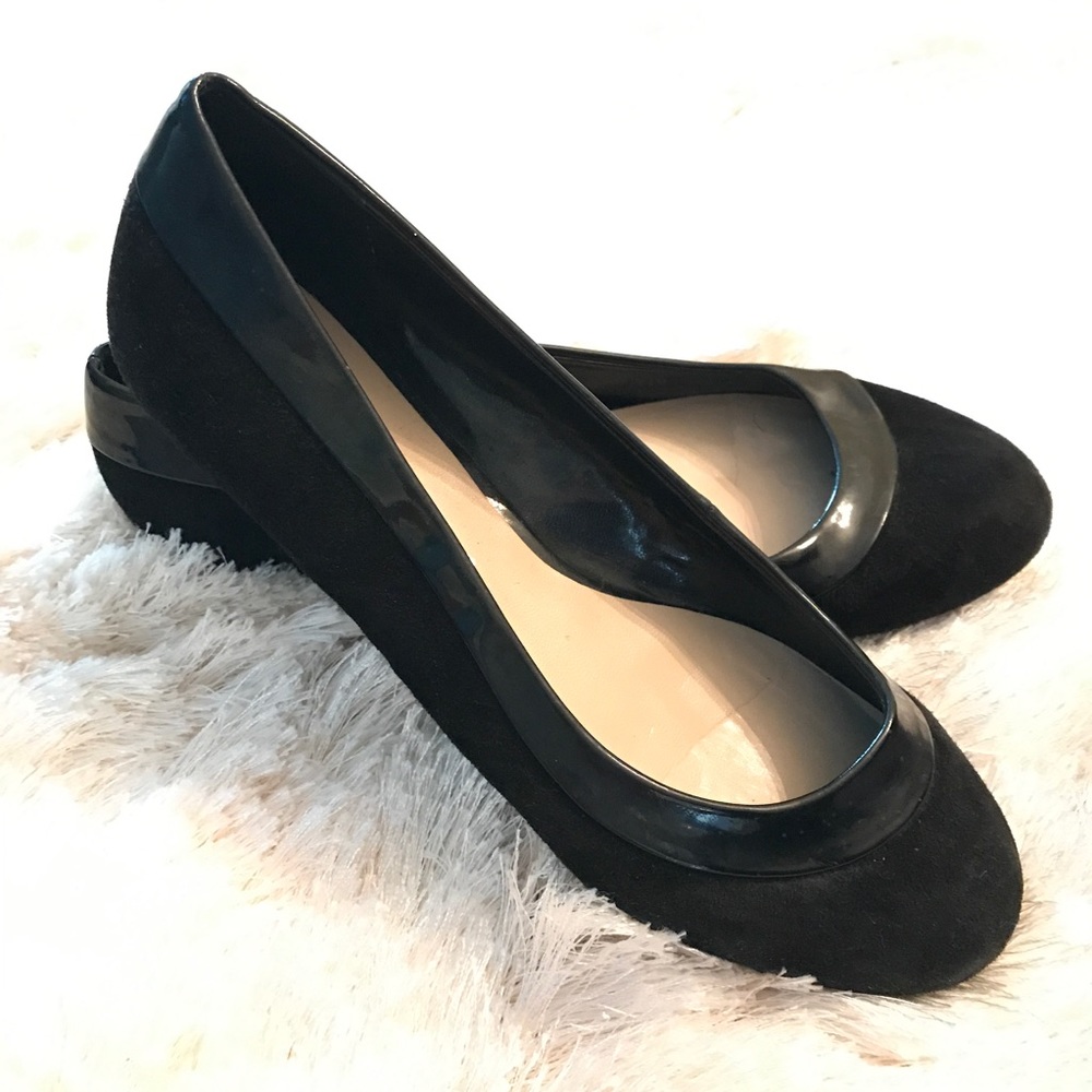 🔥Franco Sarto Suede Patent Flats