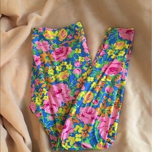 LuLaRoe Tall and Curvy Floral Leggings
