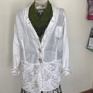 White Elisa Cavaletti Garden Jacket -An Original
