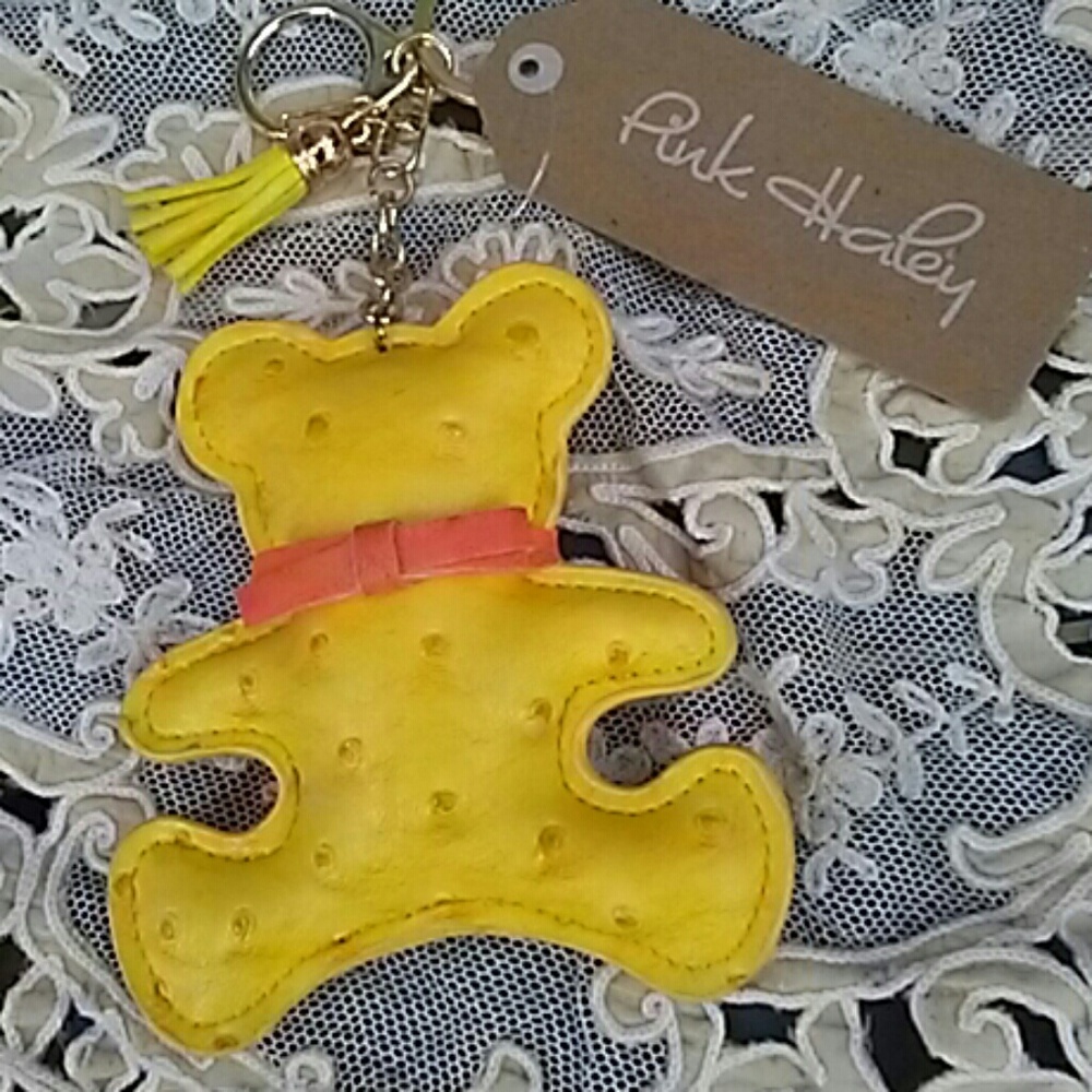 Keychain/handbag jewelry. Pink Haley