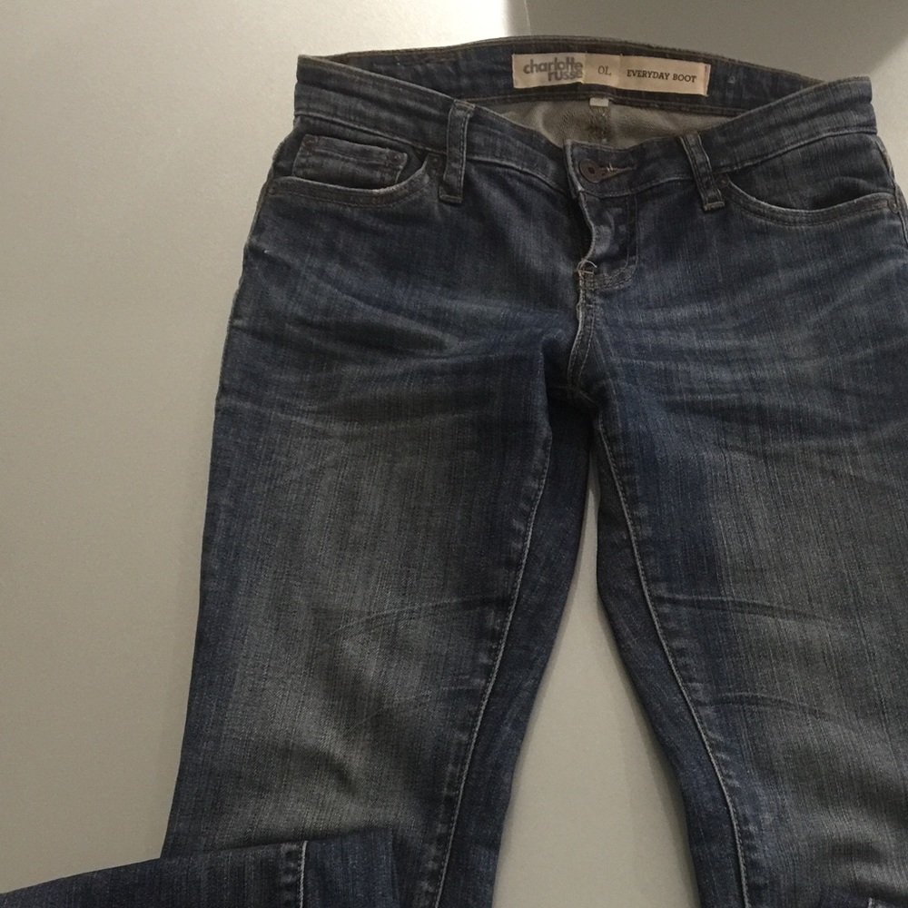 Charlotte Russe size 0 everyday boot blue jeans