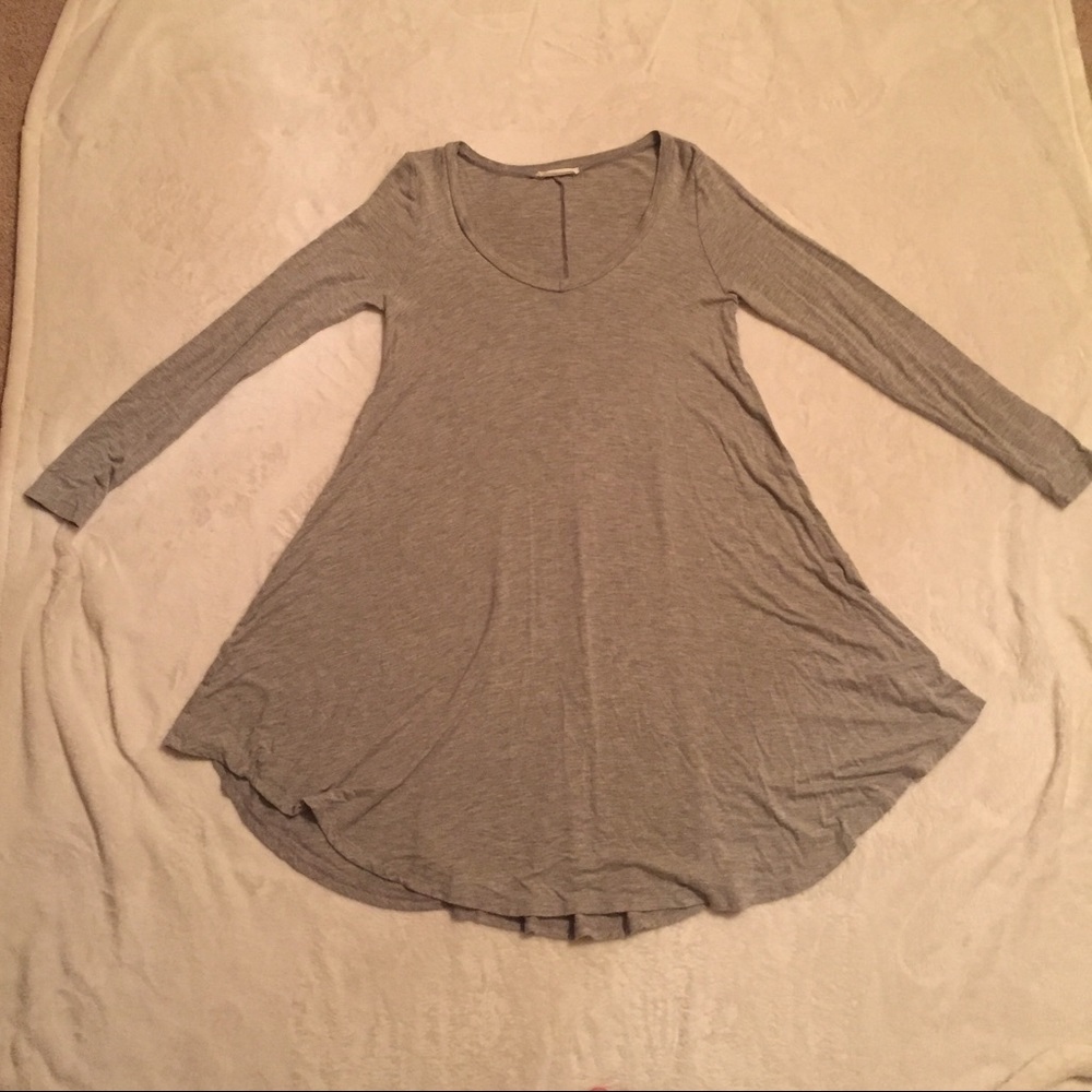 Grey longsleeved swing dress