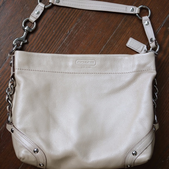 Coach Polished Pebble Leather Shoulder Bag - Picture 1 of 2