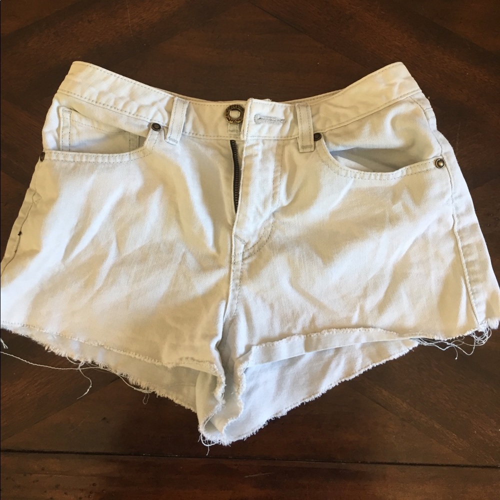 Light Wash High Wasted Shorts