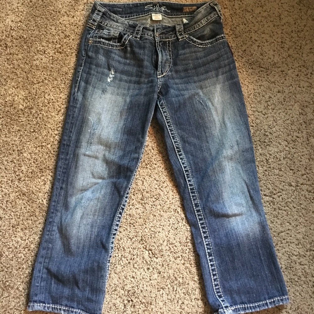 Silver Capri jeans