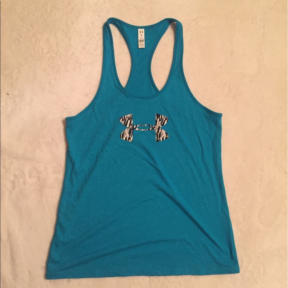 Blue under armour racerback tank top