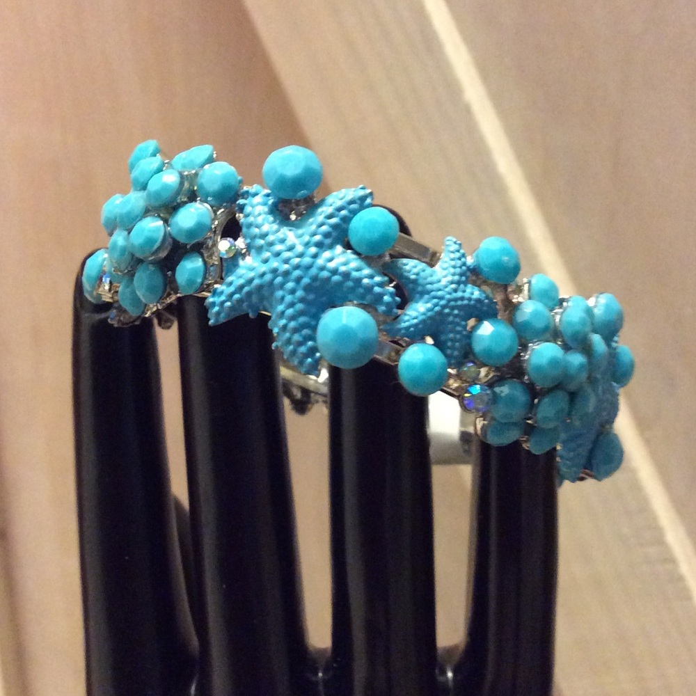 COASTAL CHIC TURQUOISE BEADED STARFISH FASHION