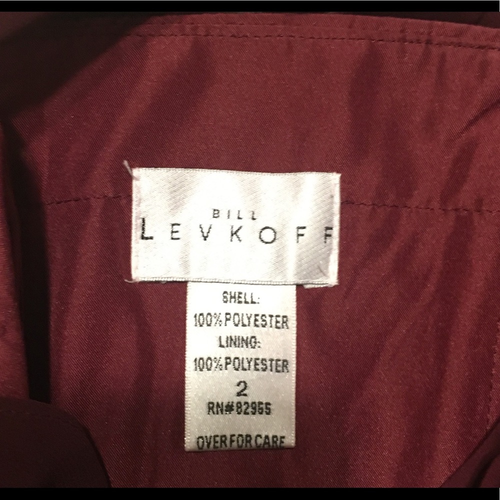 BILL LEVKOFF Wine Cocktail Dress - Picture 6 of 6