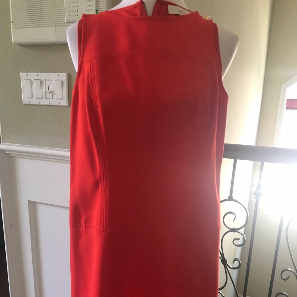Ann Taylor Loft Red A Line Dress
