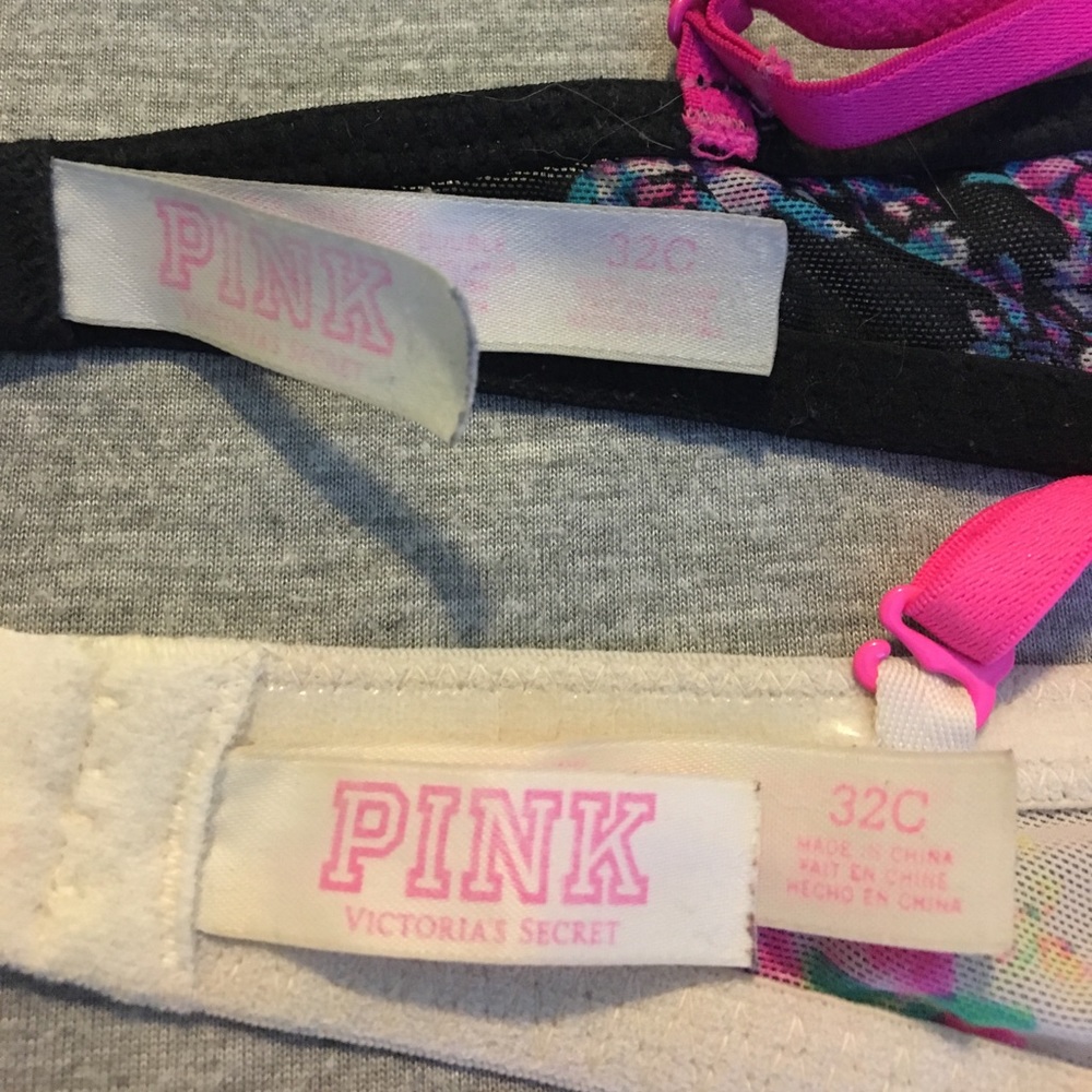 2 Victoria's Secret PINK convertible bras 32C - Picture 5 of 5
