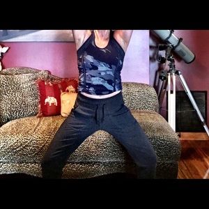 Lululemon Athletica dark gray sweat pants.