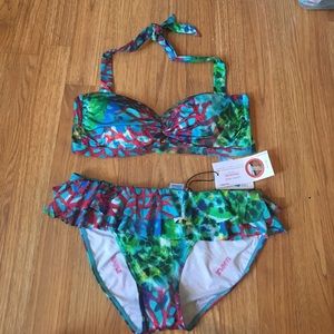 Halter bandeau bikini set