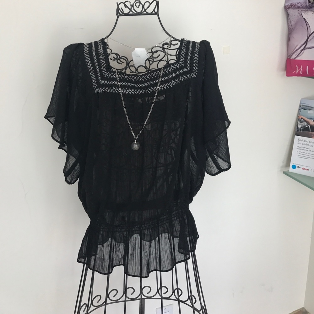 Light Sheer Black Blouse