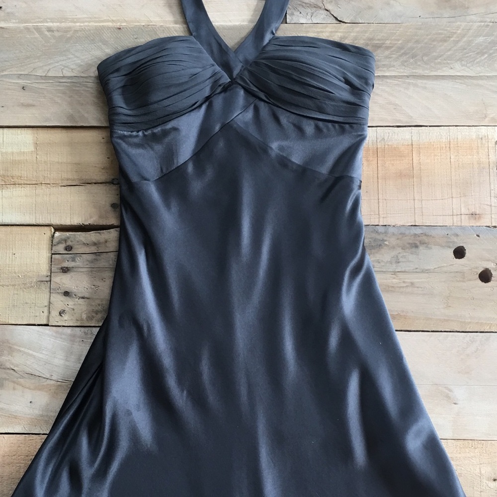 BCBG Beautiful Grey Silk Dress🙌🏼