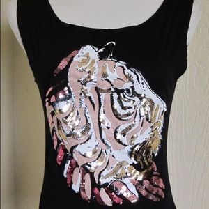MNG Pink Sequin Tiger shirt
