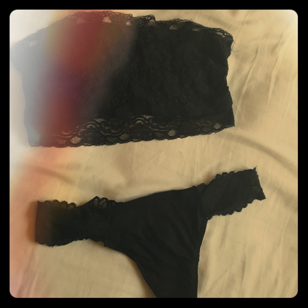 Sexy lingerie top black lace
