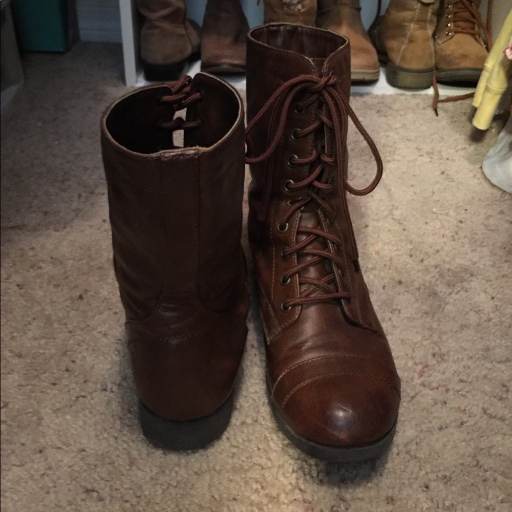 Brown Combat Boots