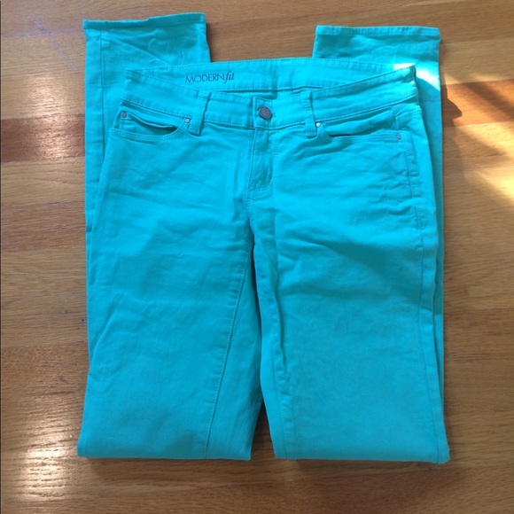 4/$15 SUPER SALE Ann Taylor Mint Green Jeans - Picture 1 of 3