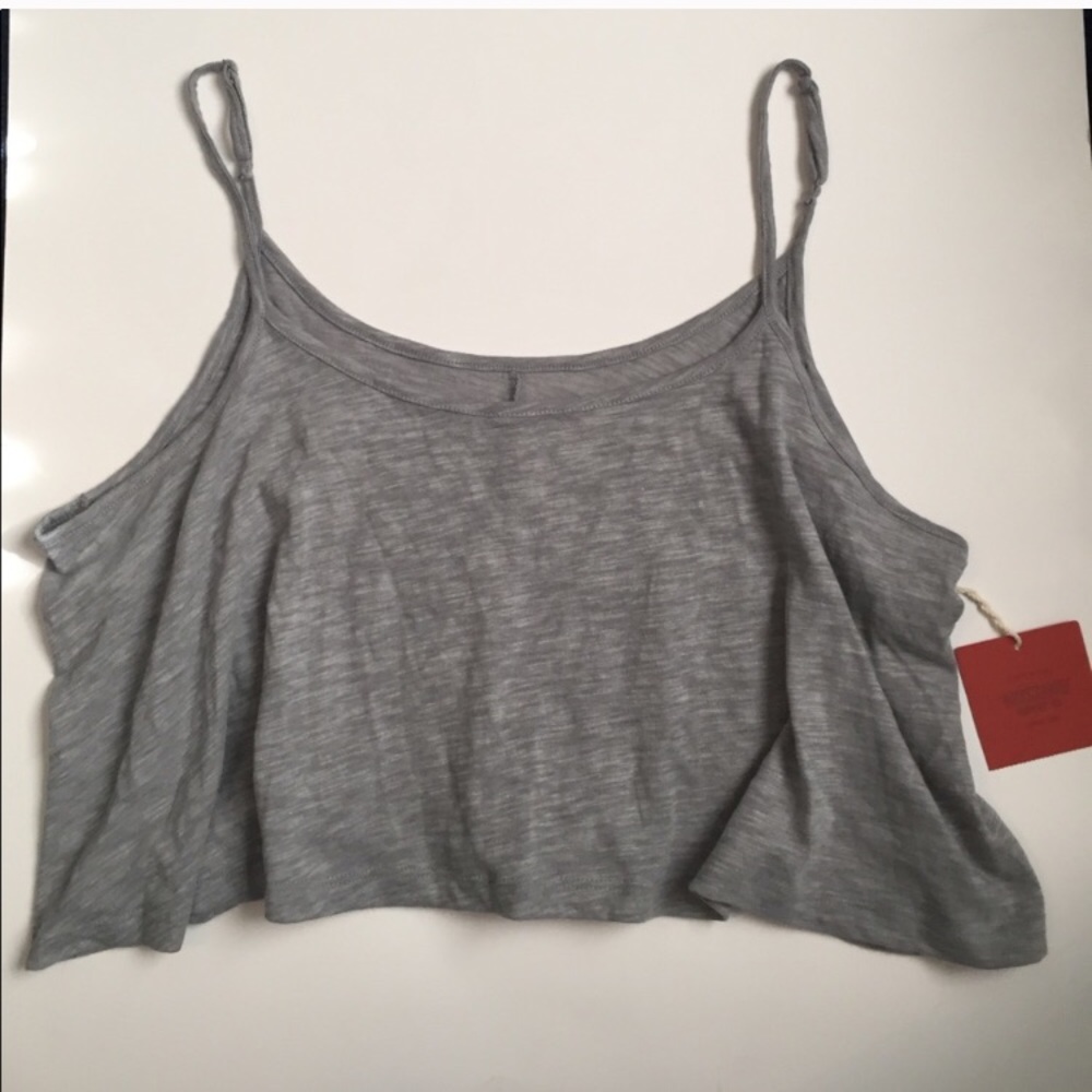 NWT gray crop top