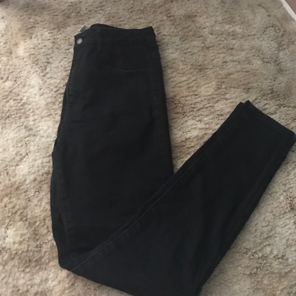 High waisted black jeans