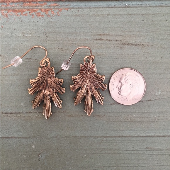 NIP crystal/stone drop earrings - Picture 3 of 3