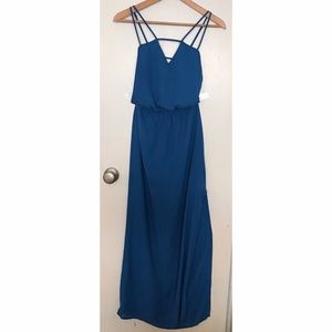 F21 maxi blue dress