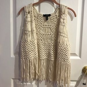 Jessica Simpson crochet vest