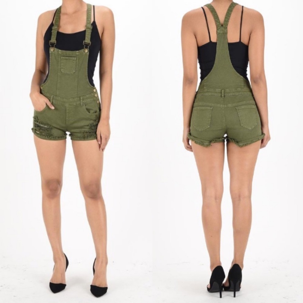SOLD OUT ❌ Robyn Olive Green Overalls - Picture 6 of 6