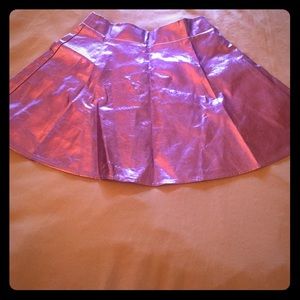 Purple metallic skater skirt