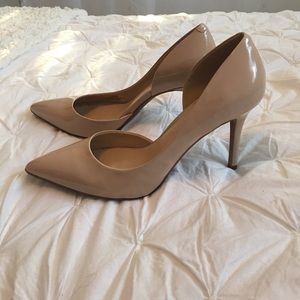 Jessica Simpson patent leather Nude heels sz 10