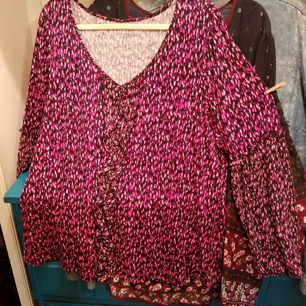 Multi colored pullover blouse