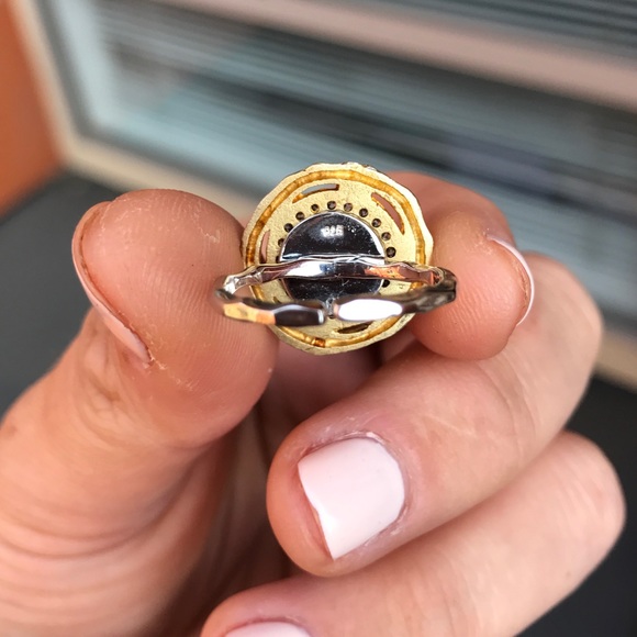 Peace Sign gold plated Ring - Picture 7 of 8