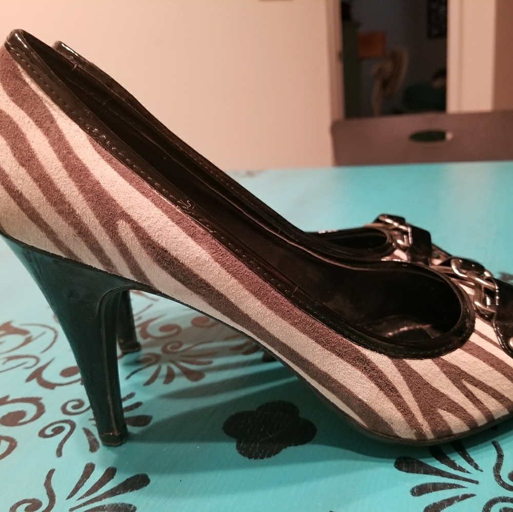 Zebra Black High Heels