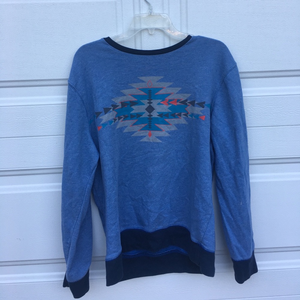 Navy southwestern Crew neck! MENS MEDIUM