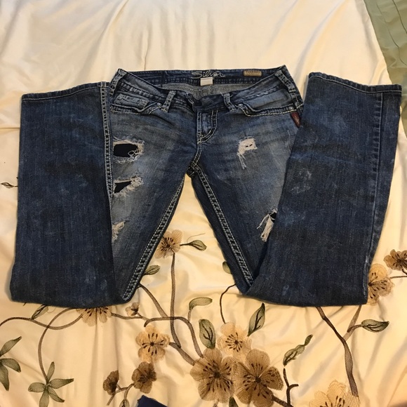 Silver Jeans Denim - Silver distressed jeans
