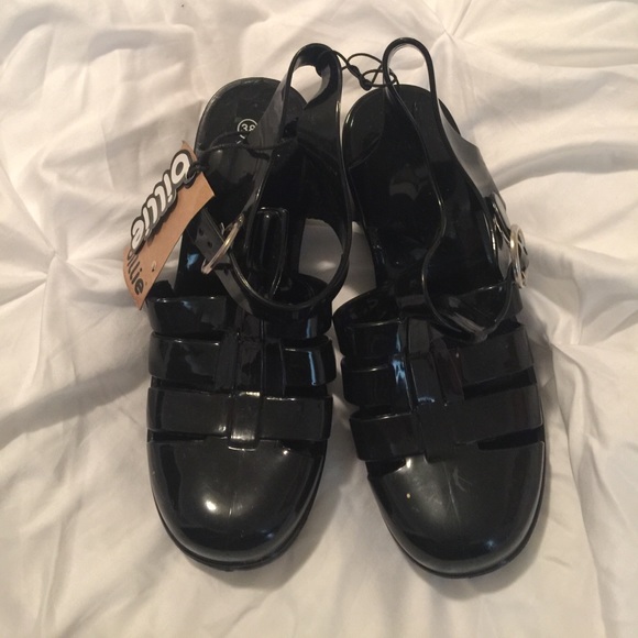JuJu Shoes - Black Jelly Shoes