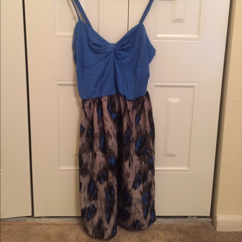 Blue black and grey patterned dress from Urban