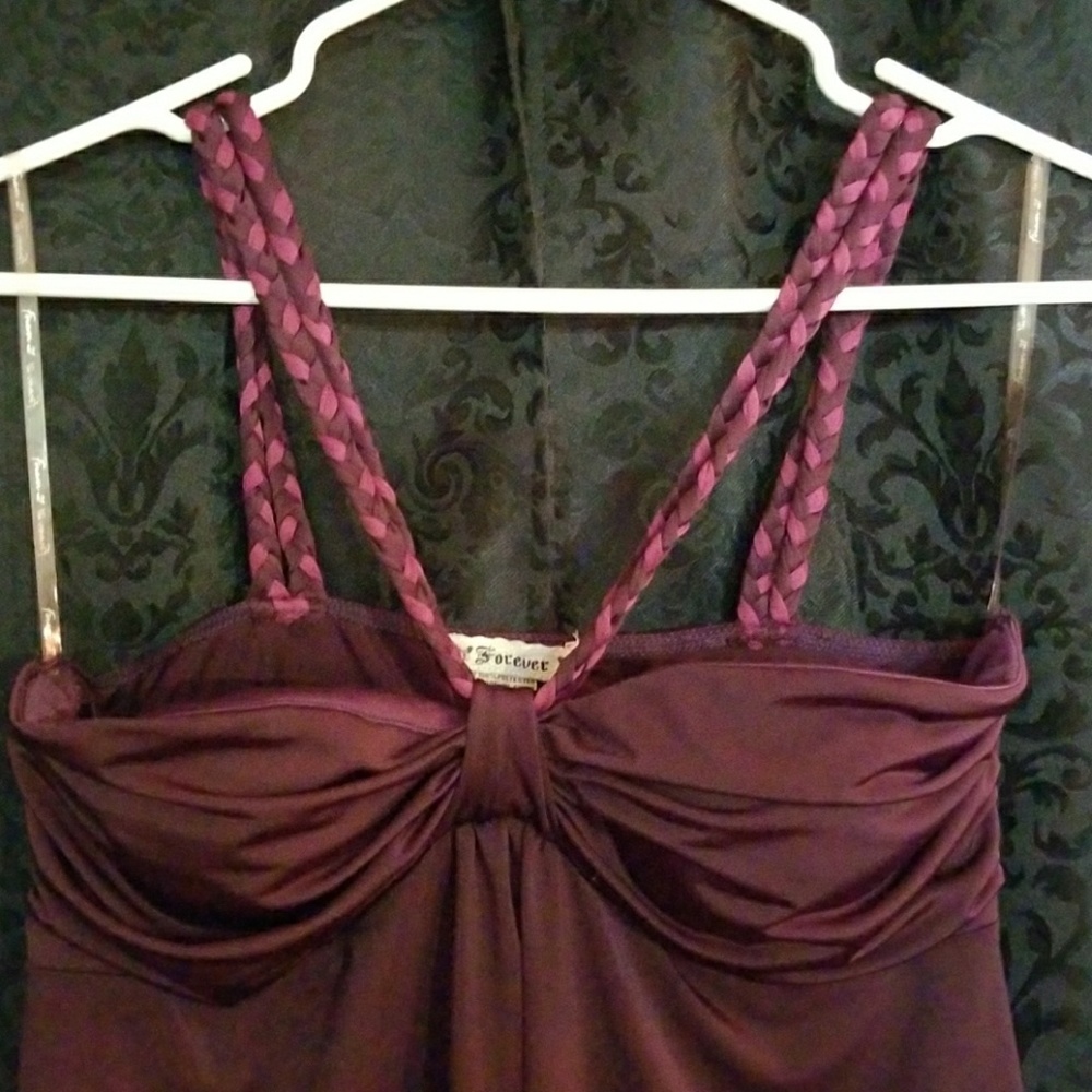Braided strap balconette style dress top