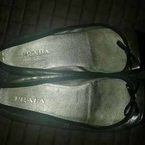 Prada patent leather two tone flats FIRM $$
