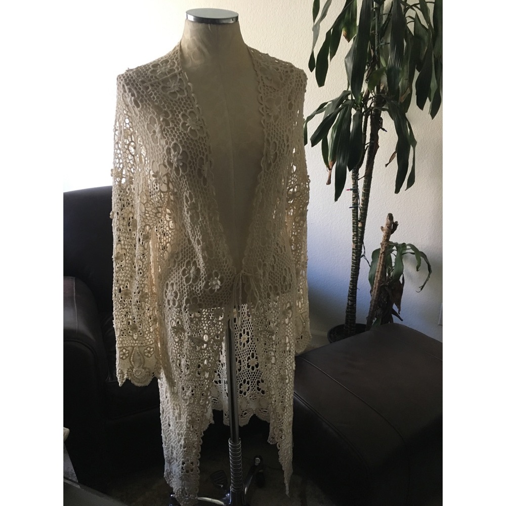 Brandy Melville Crochet Kimono